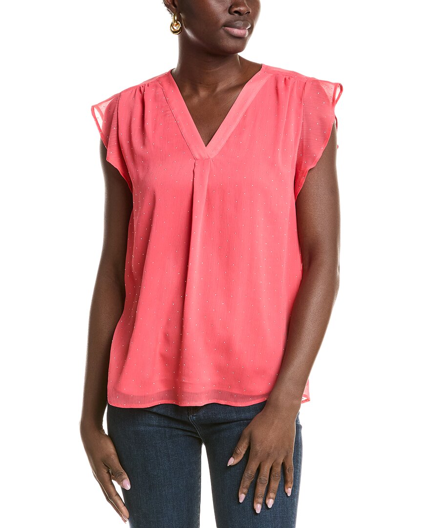 womens Rhinestone Blouse, s, Pink